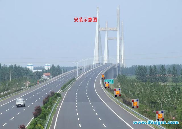 停字爆闪灯安装示意图